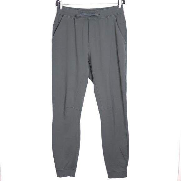 LULULEMON City Sweat Jogger Grey Sage Tapered Fit Drawstring Active Men's L Tall - Picture 1 of 7